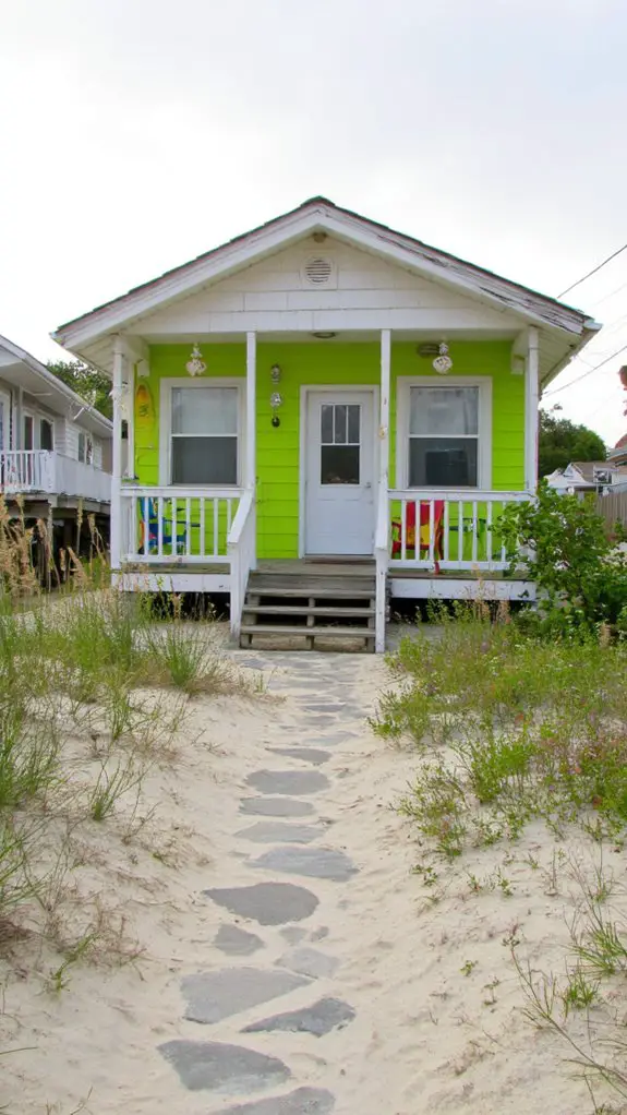 vibrant coastal beach house