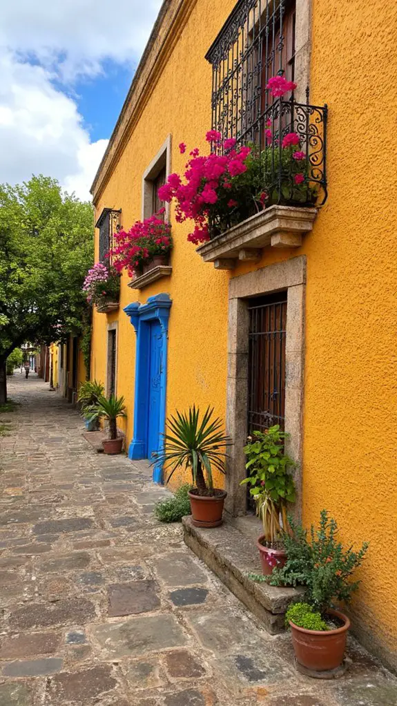 vibrant colonial architecture charm