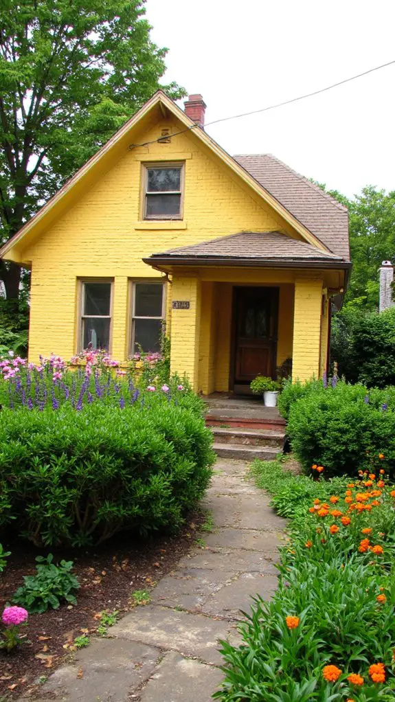 vibrant colorful landscaping contrast