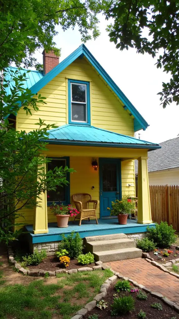 vibrant contrast energizes exterior
