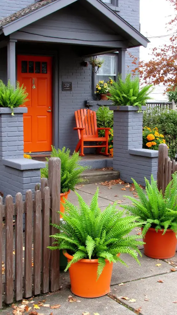 vibrant contrast enhances curb appeal