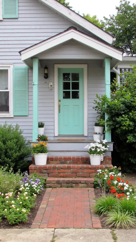 vibrant contrast enhances curb appeal
