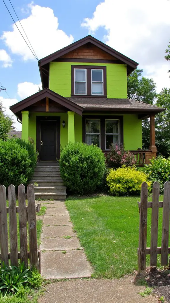 vibrant contrast enhances exterior