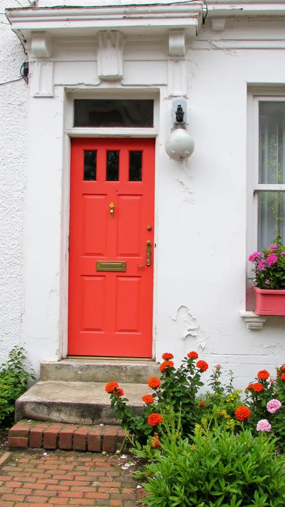 vibrant coral door charm