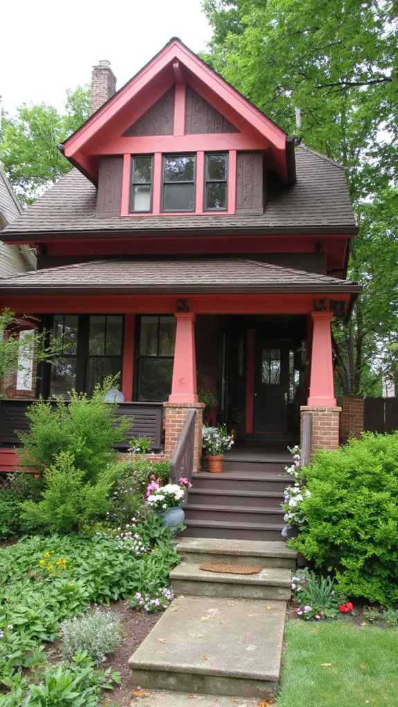 vibrant coral earthy coffee