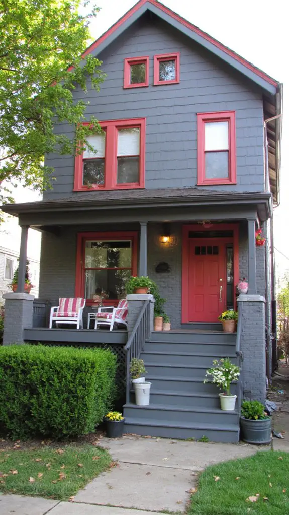 vibrant coral grounding slate