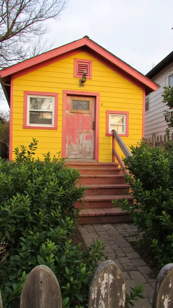 vibrant coral yellow contrast