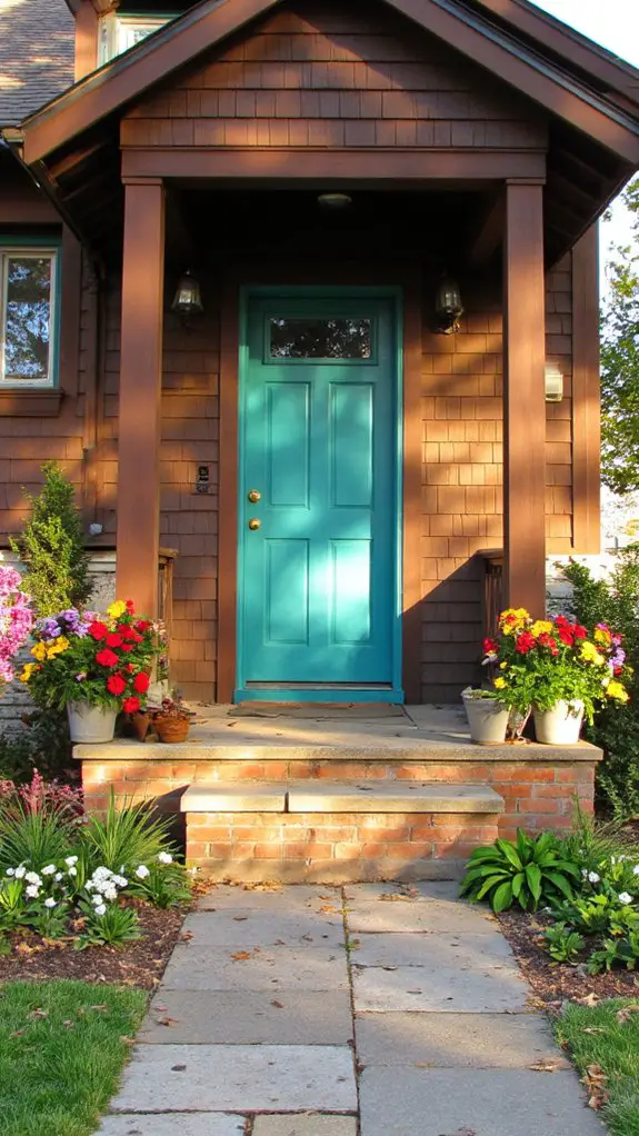 vibrant door complements mocha