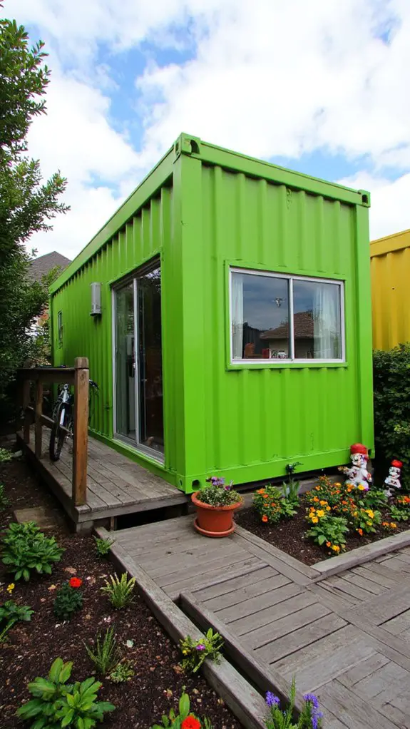 vibrant eco friendly container homes