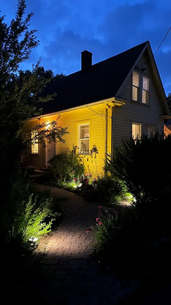 vibrant exterior night illumination