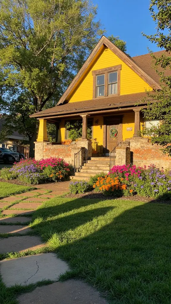 vibrant floral curb appeal