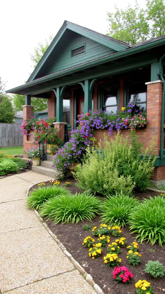 vibrant flower bed joy