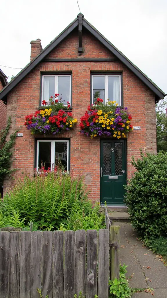 vibrant flower boxes brighten