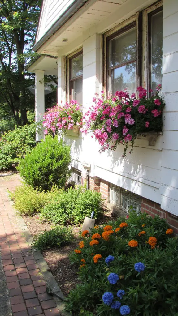 vibrant flowers enhance charm