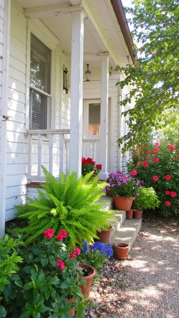 vibrant flowers for entrance