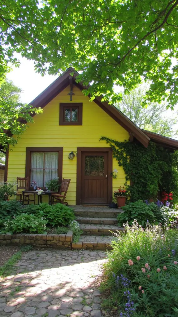 vibrant forest chalet gem