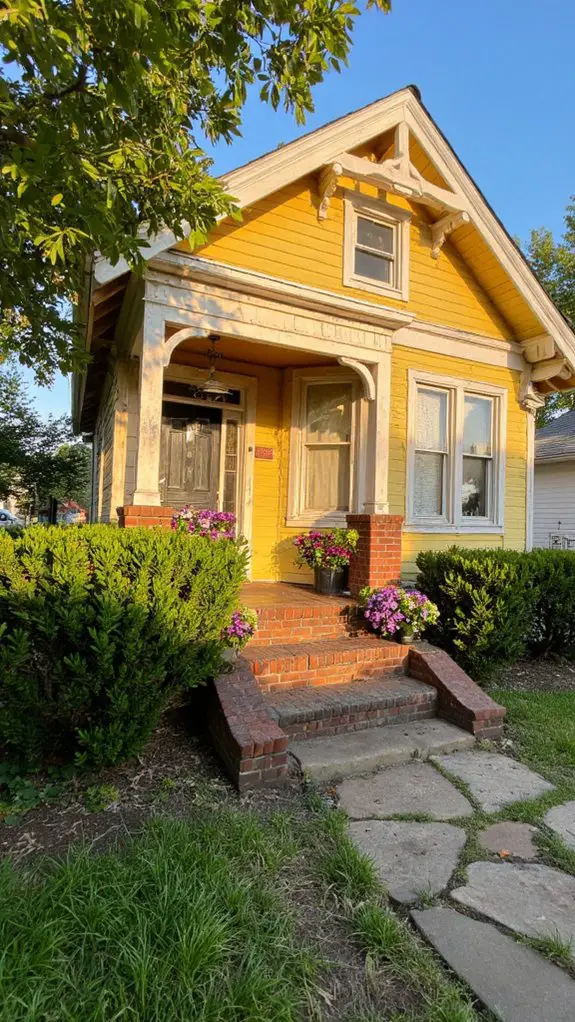 vibrant golden yellow trim