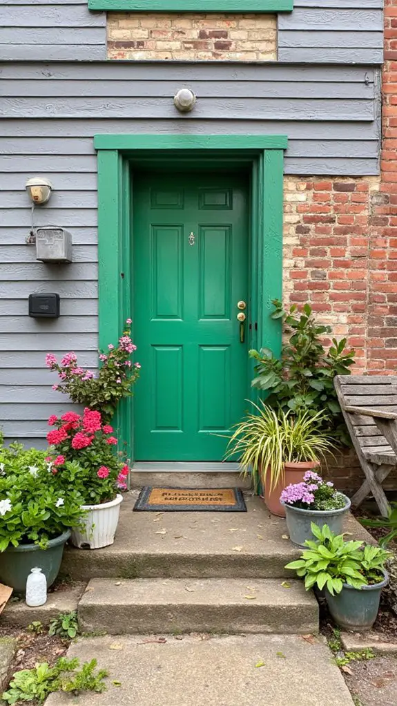 vibrant grass green entrance