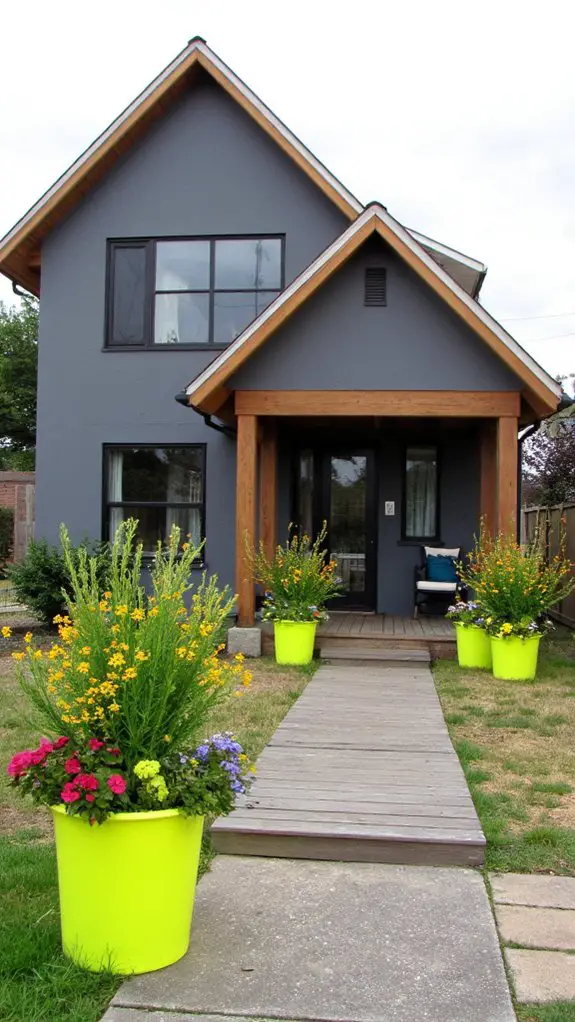 vibrant gray and yellow