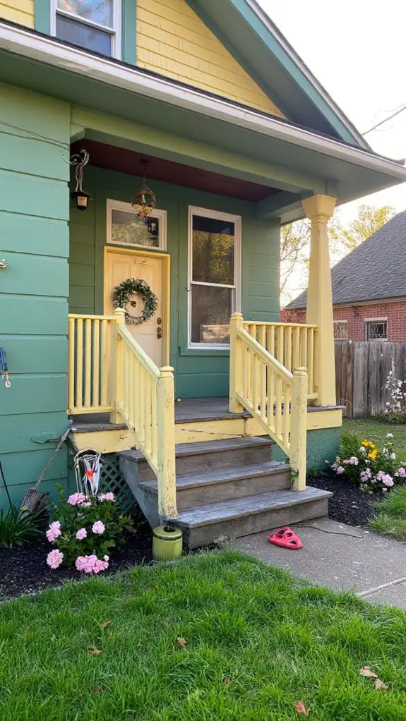 vibrant green and yellow