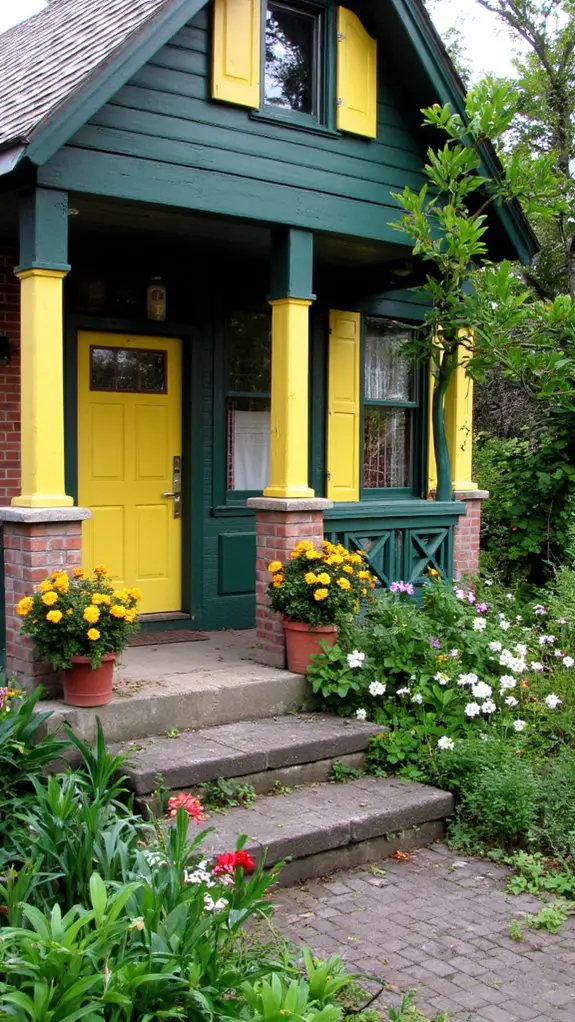 vibrant green and yellow