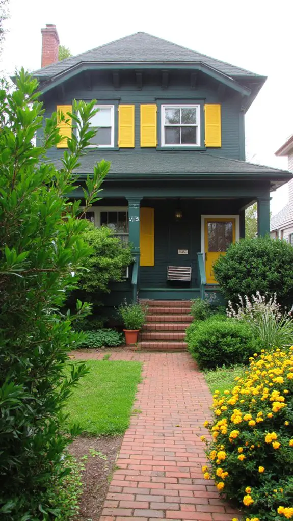 vibrant green and yellow