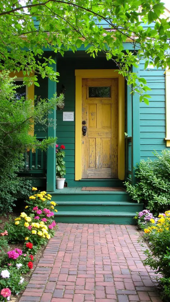 vibrant green and yellow