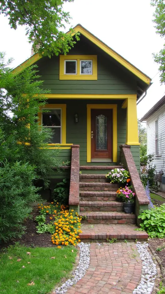 vibrant green cheerful yellow