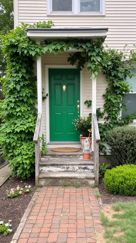 vibrant green door charm