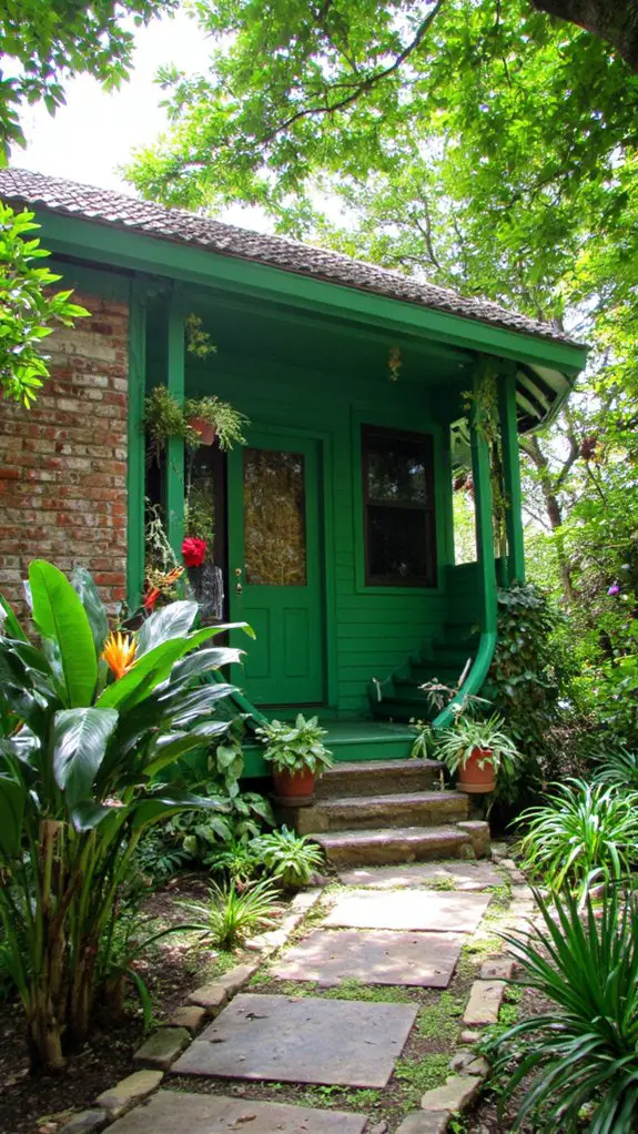 vibrant green lush landscaping