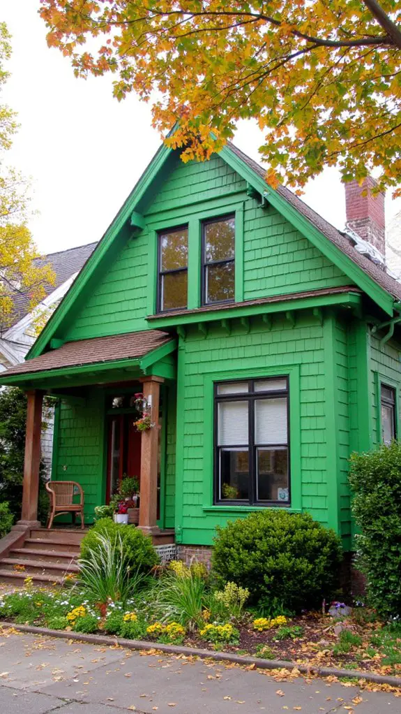 vibrant green shingle charm