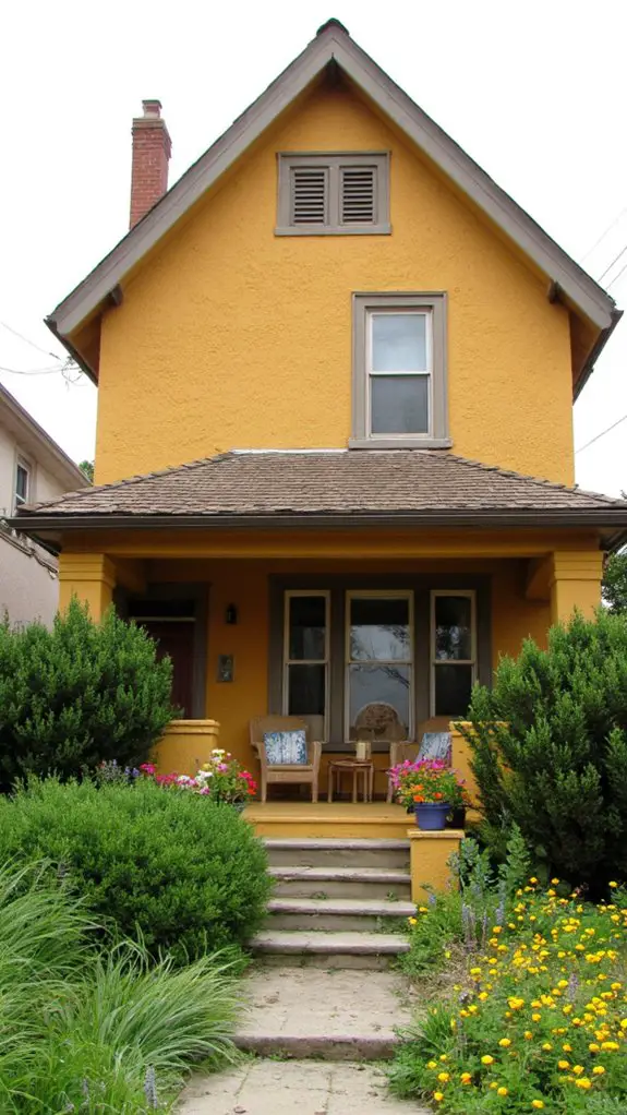 vibrant hue brightens exteriors