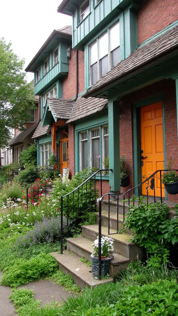 vibrant industrial chic decor