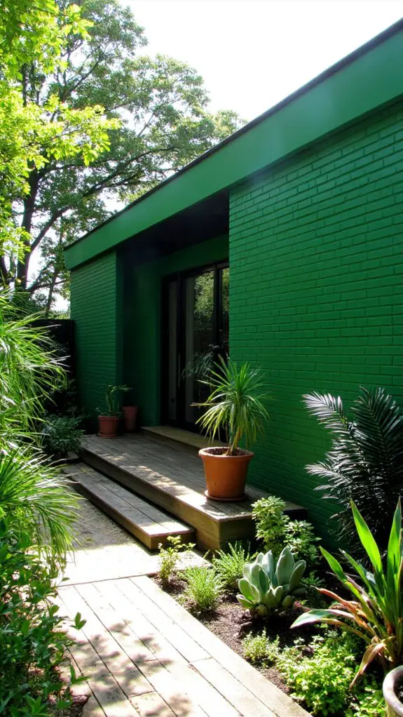 vibrant jungle green contrast