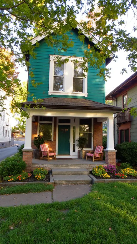 vibrant kelly green accents