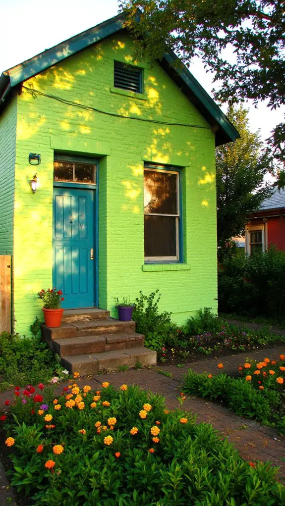 vibrant lime energizes exterior