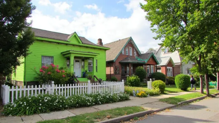 vibrant lime green exteriors
