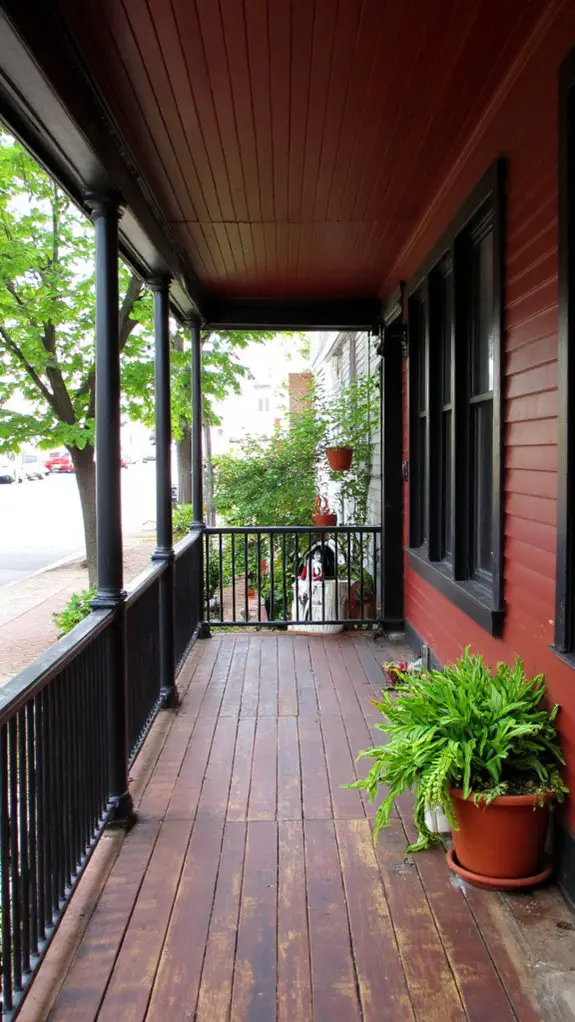 vibrant mahogany with black