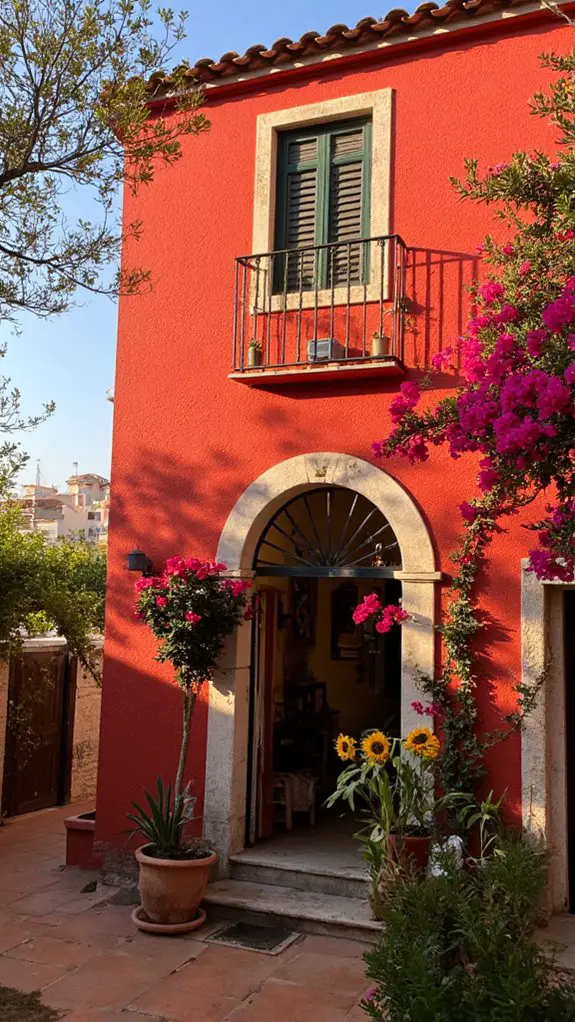 vibrant mediterranean villa colors