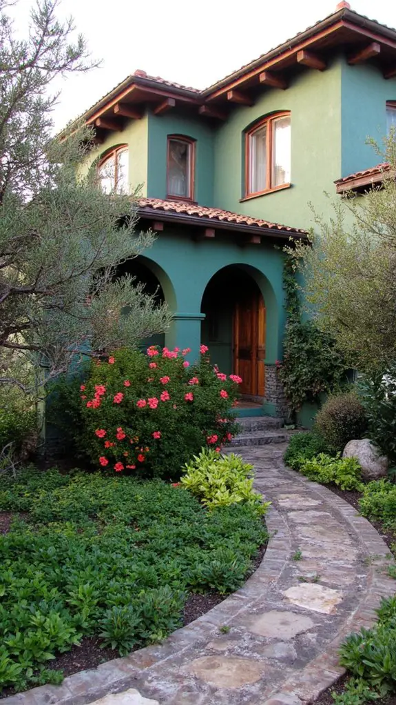 vibrant mediterranean villa oasis