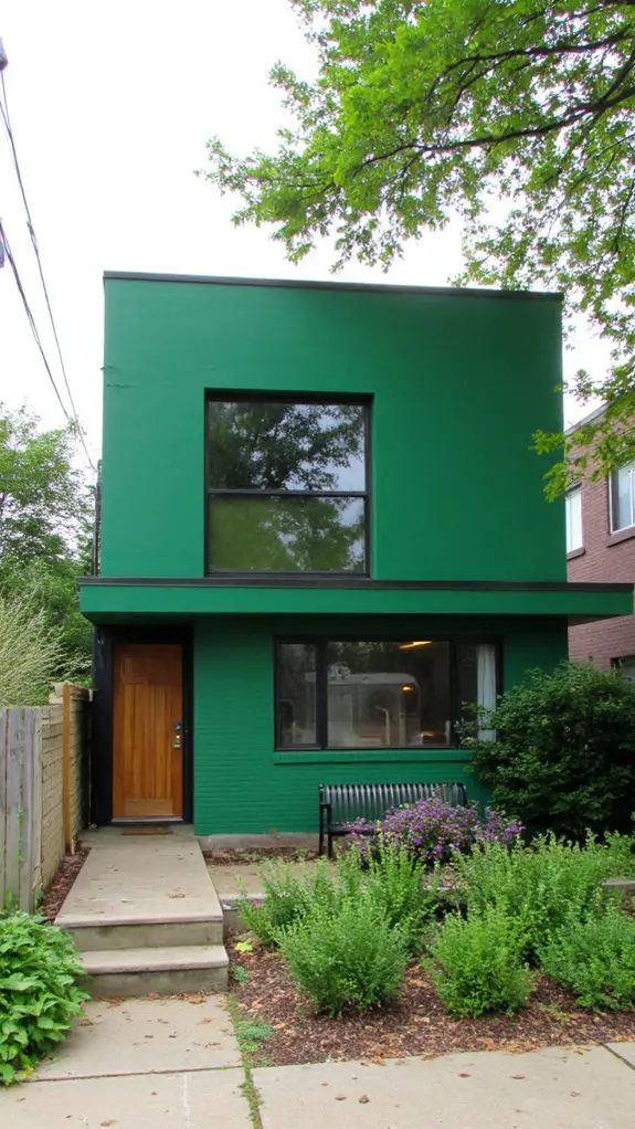 vibrant minimalist green retreat