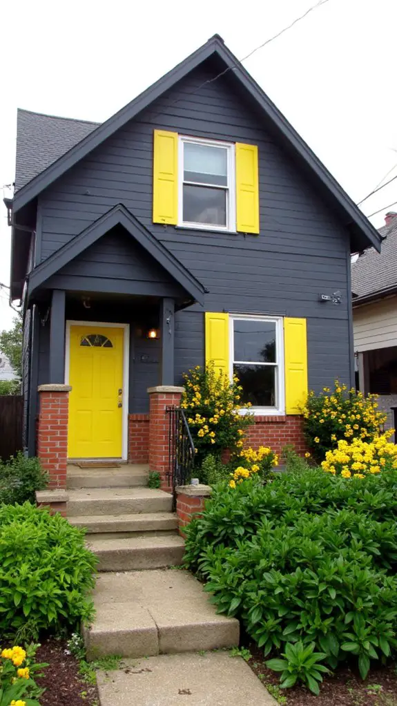 vibrant modern exterior pairing