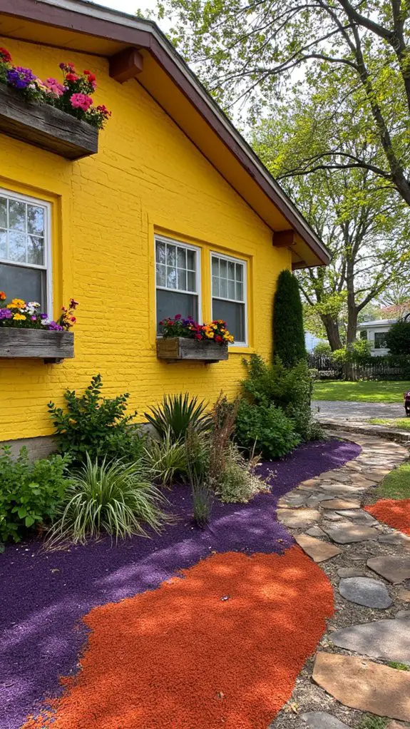 vibrant mulch enhances gardens