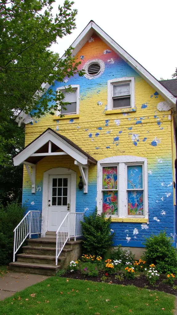 vibrant mural enhances exterior