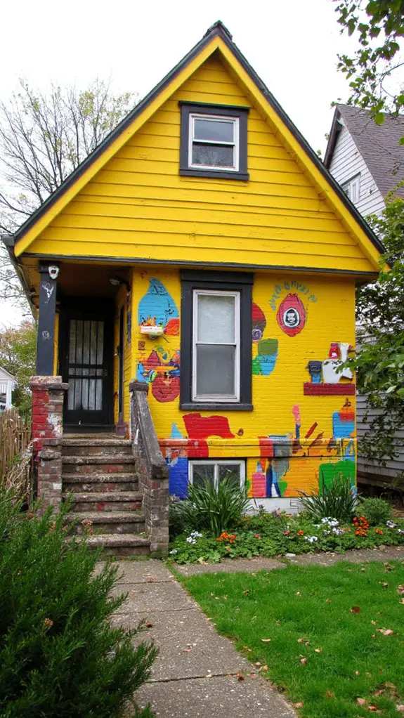 vibrant murals brighten homes