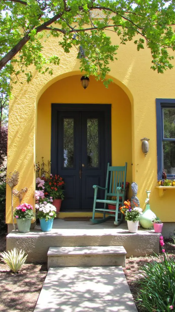 vibrant outdoor art enhances