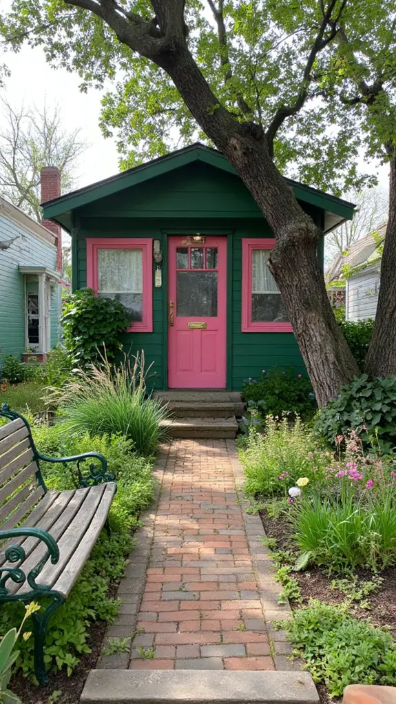 vibrant pink eco friendly entrance