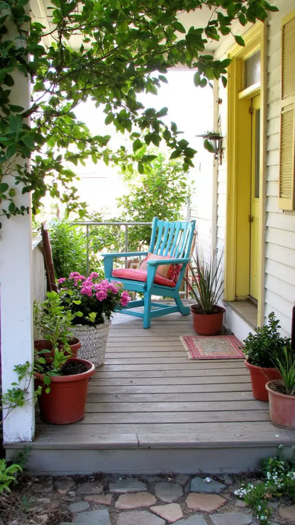 vibrant porch color accents