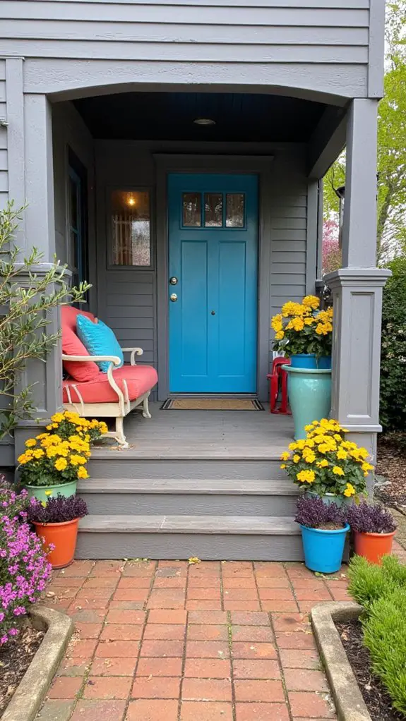 vibrant porch color accents