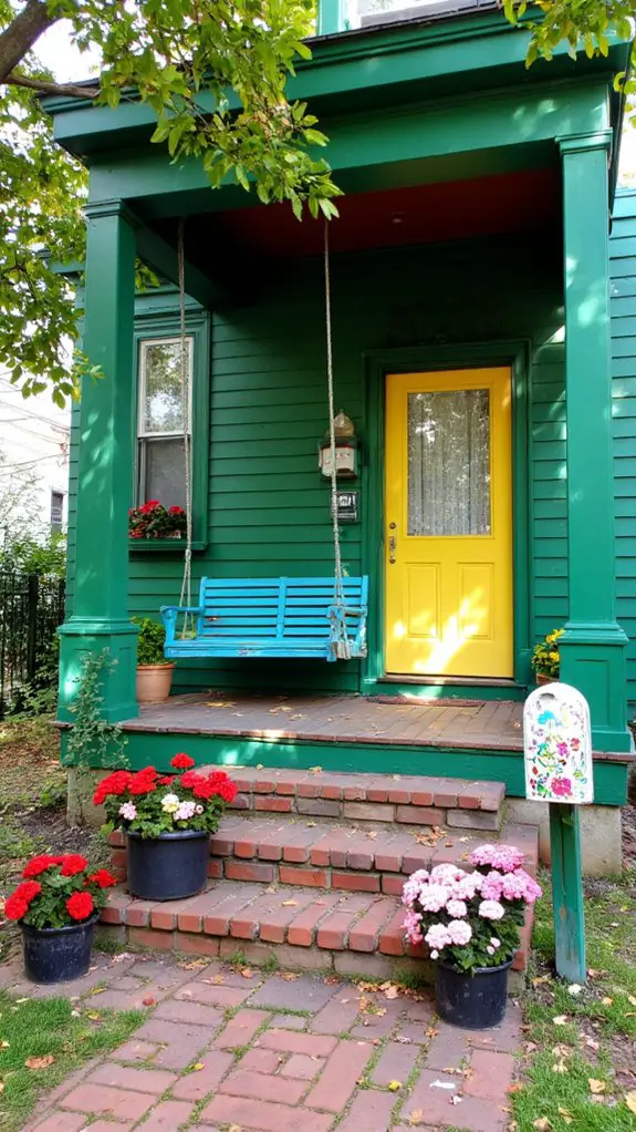 vibrant porch color transformation